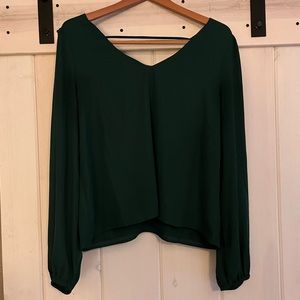 Emerald green Lulus blouse